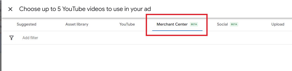 Google Ads Vidéos Merchant Center