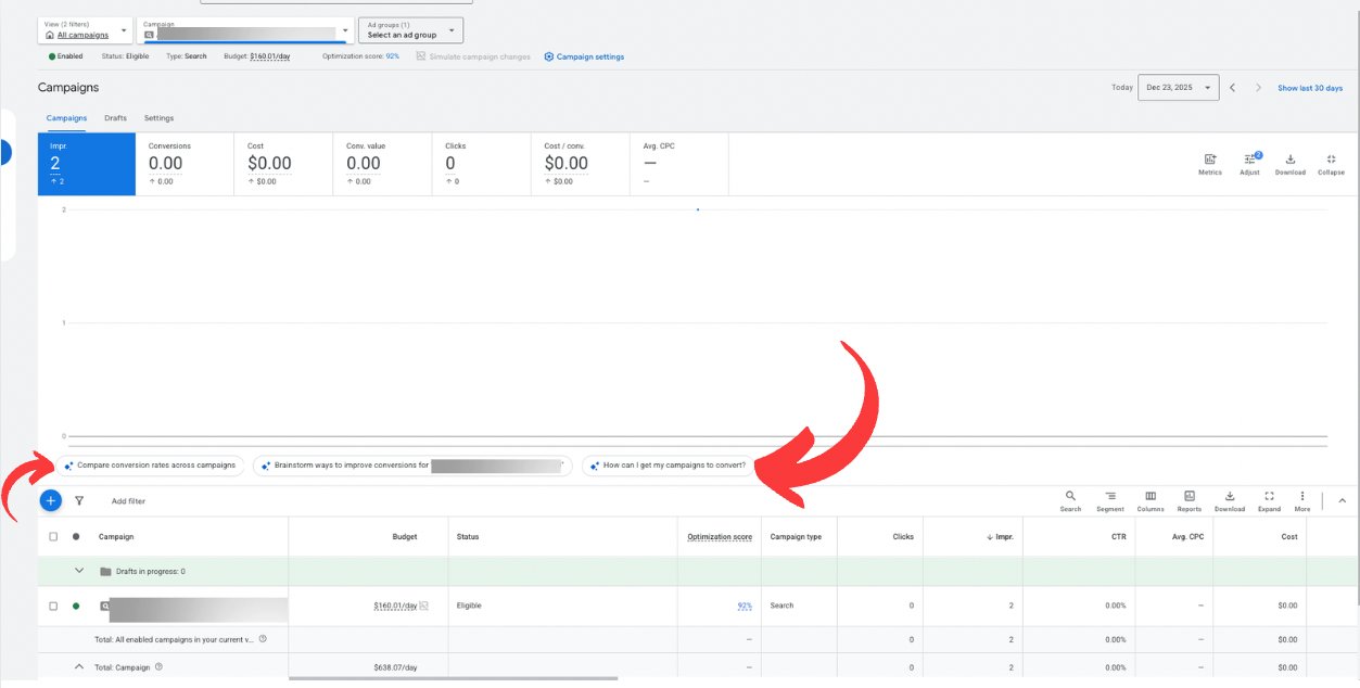 Conseiller Google Ads dans les rapports publicitaires