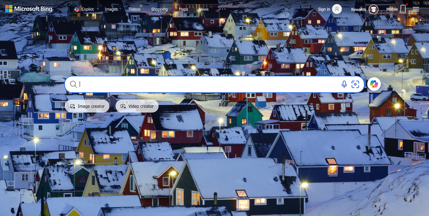 Petit bouton copilote Bing