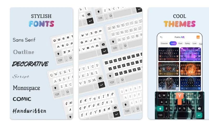 Application Fonts Art pour activer un clavier avec des polices et modifier la bio Instagram