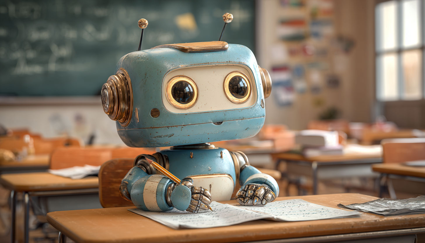 Robot Doing Homework