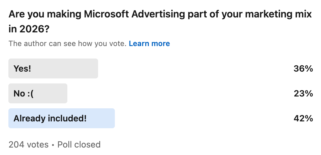 Sondage publicitaire Microsoft