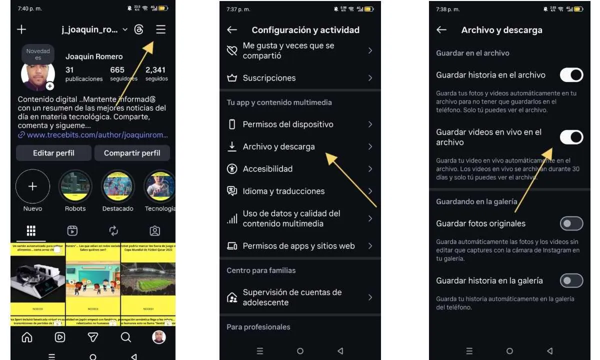 Comment enregistrer automatiquement les directs Instagram