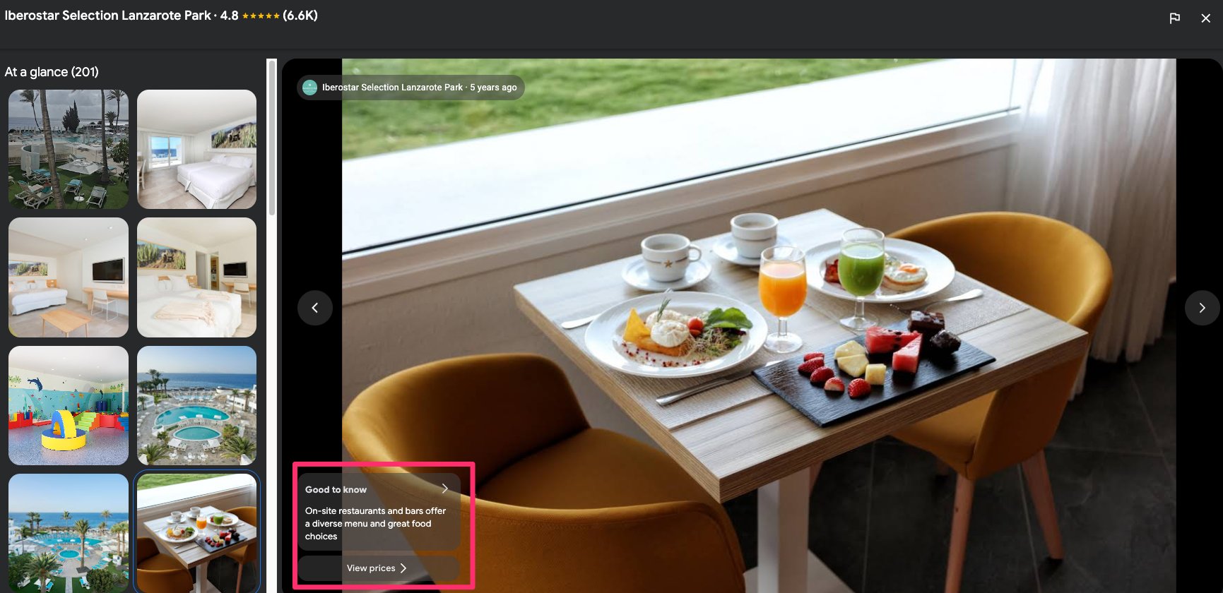 Google Photos d'hôtels Bon à savoir3