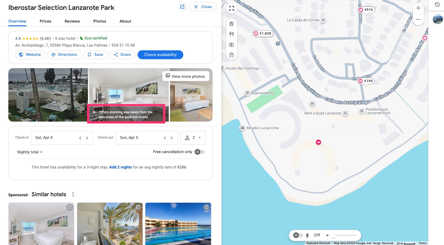 Google Photos d'hôtels Bon à savoir1