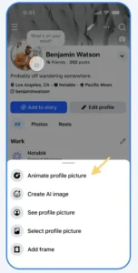 Facebook vous permet d'animer votre photo de profil avec l'IA