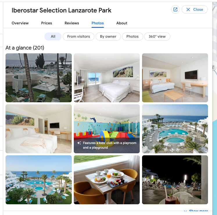 Google Photos d'hôtels Bon à savoir2