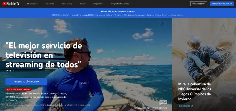 Écran de télévision YouTube