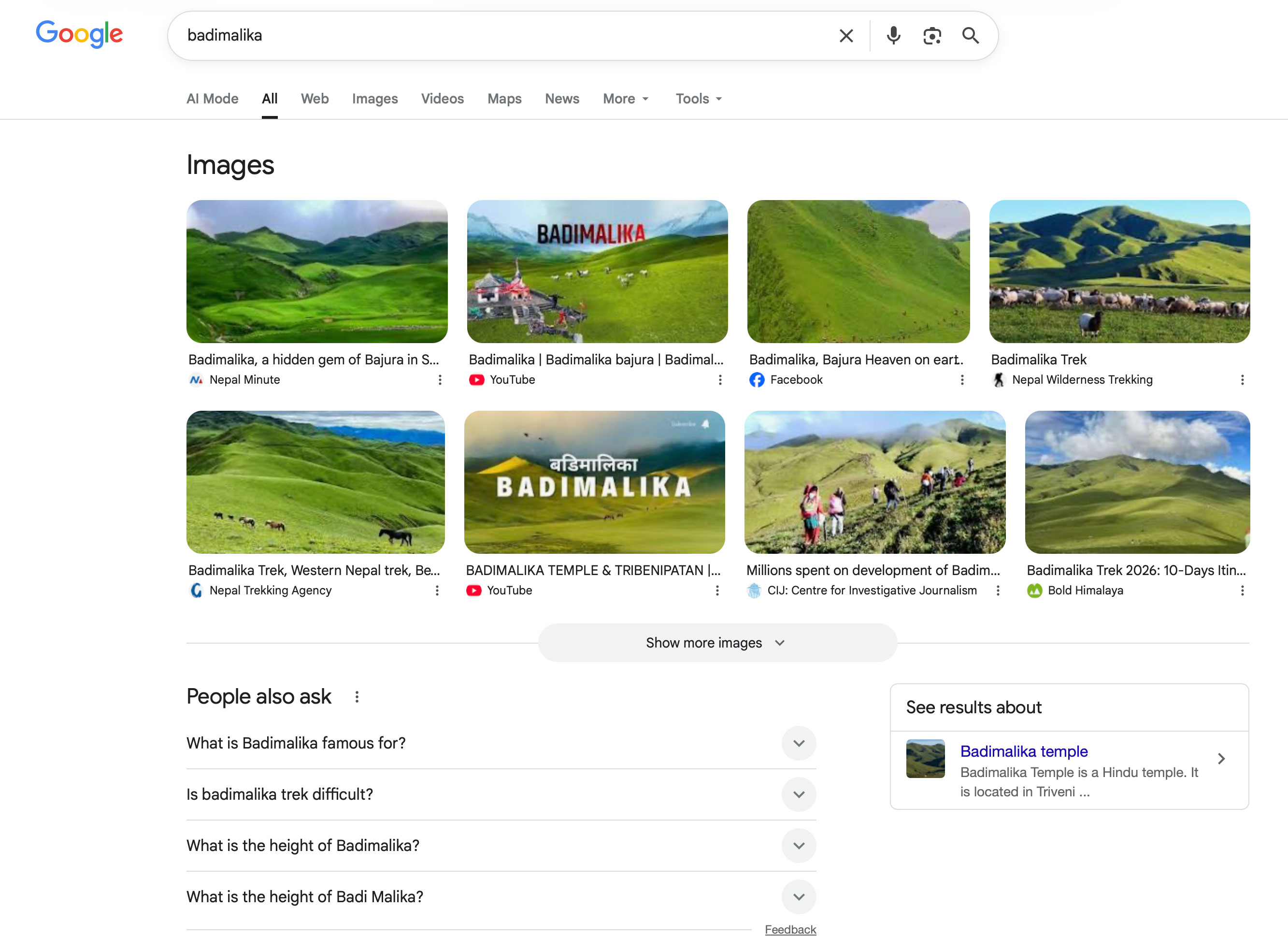 Résultats d'images plus larges de Google