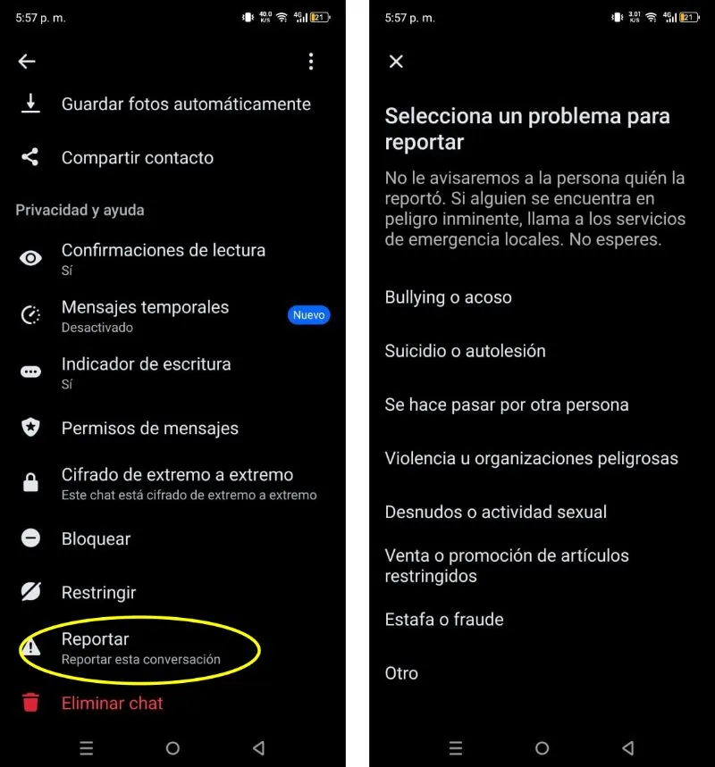 Comment signaler une conversation ou un message inapproprié sur Facebook