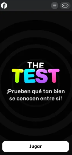 Le jeu Test Facebook Messenger
