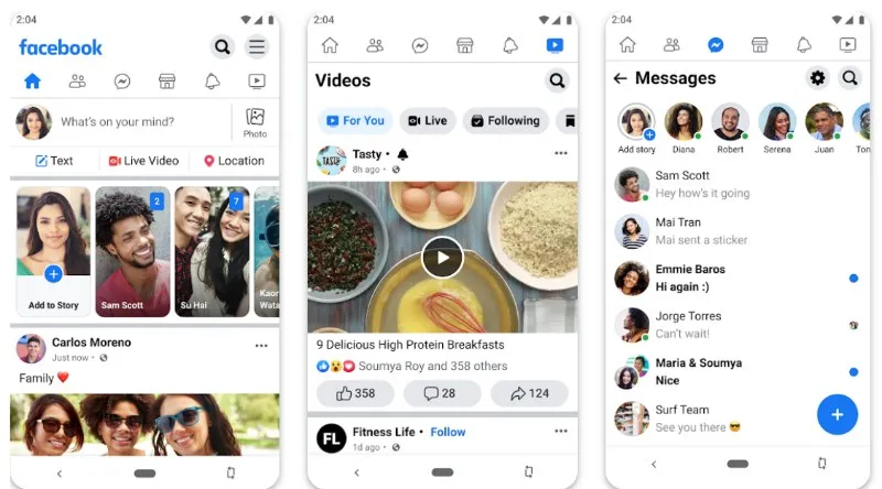 Facebook Lite pour la version légère d'Android