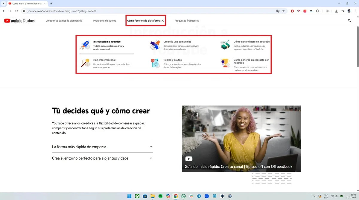 Fonctionnalités YouTube