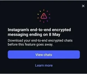 Instagram supprime le cryptage de bout en bout des messages
