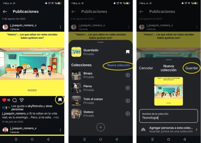 comment créer des dossiers ou des collections de photos enregistrées sur Instagram