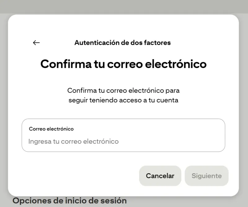 E-mail pour activer la vérification à deux facteurs sur Pinterest