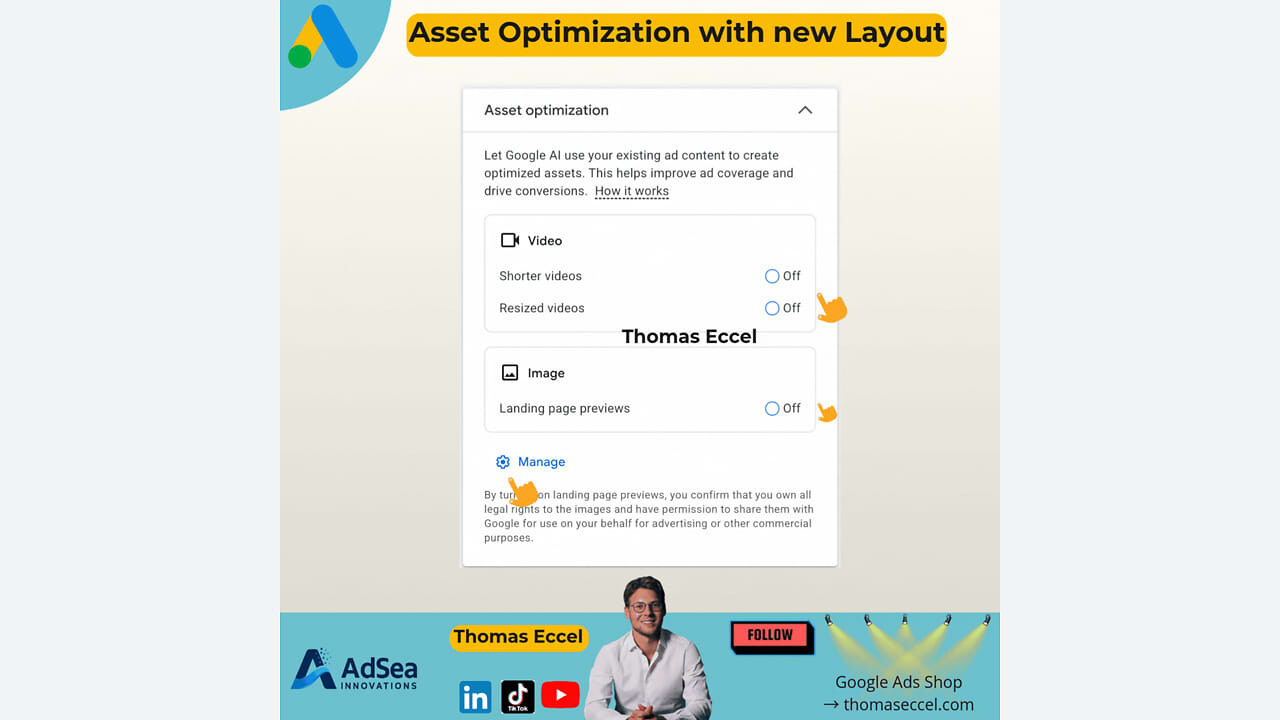 Optimisation des actifs Google Ads
