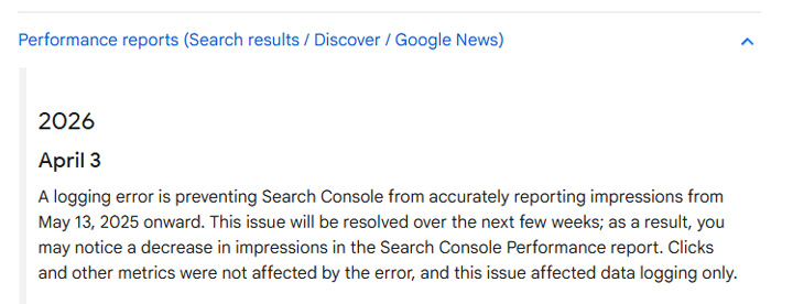 Page d'anomalies de données pour l'erreur de journalisation GSC