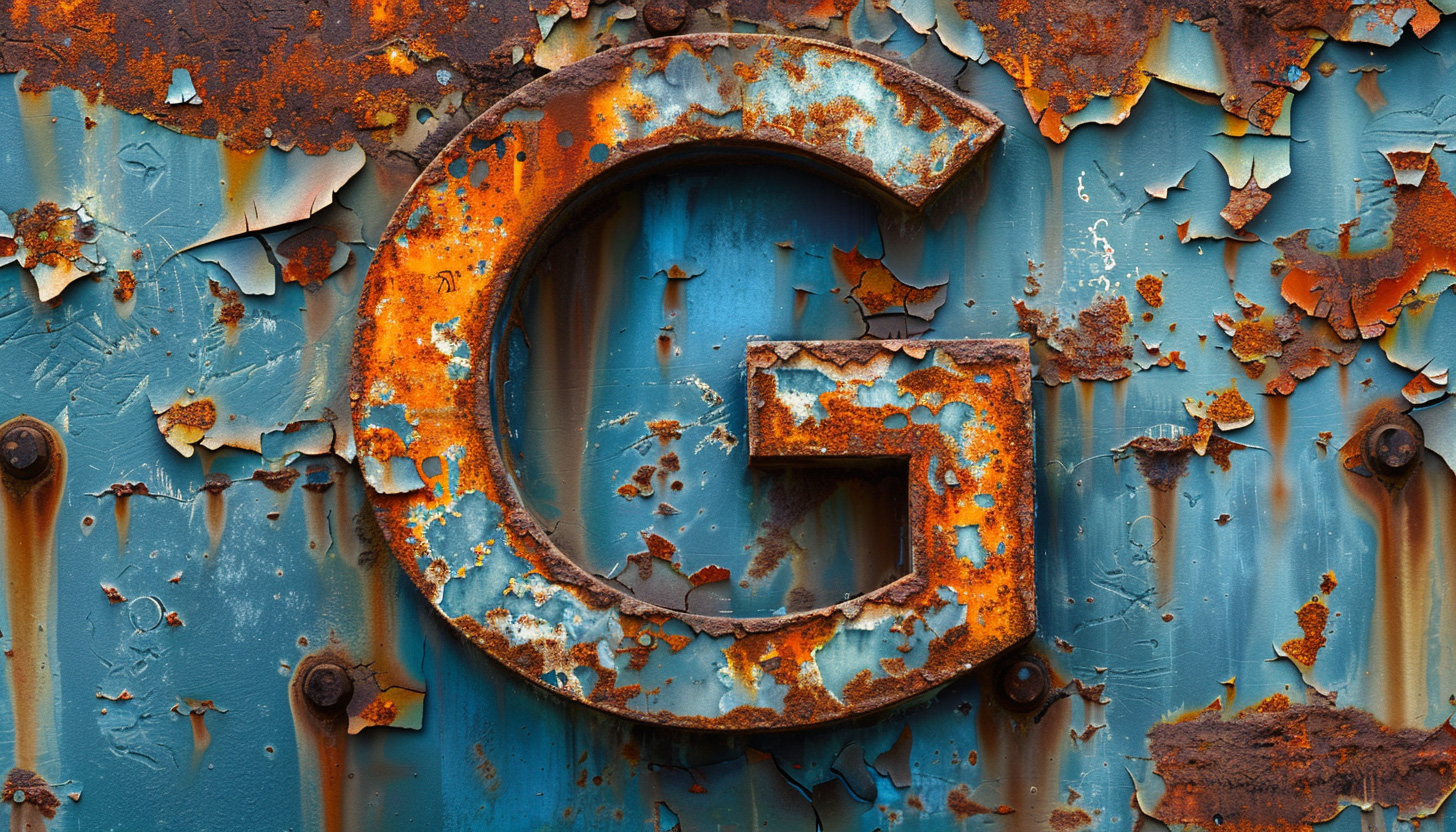 Google Logo Corroded