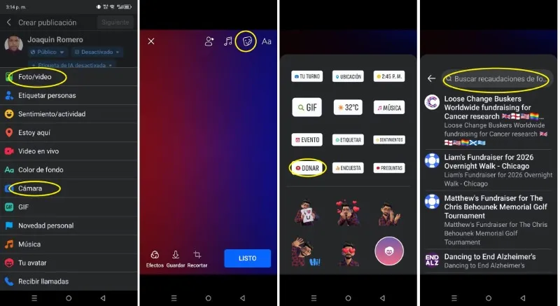 Comment ajouter l'autocollant de don à une publication pour l'afficher dans le flux Facebook