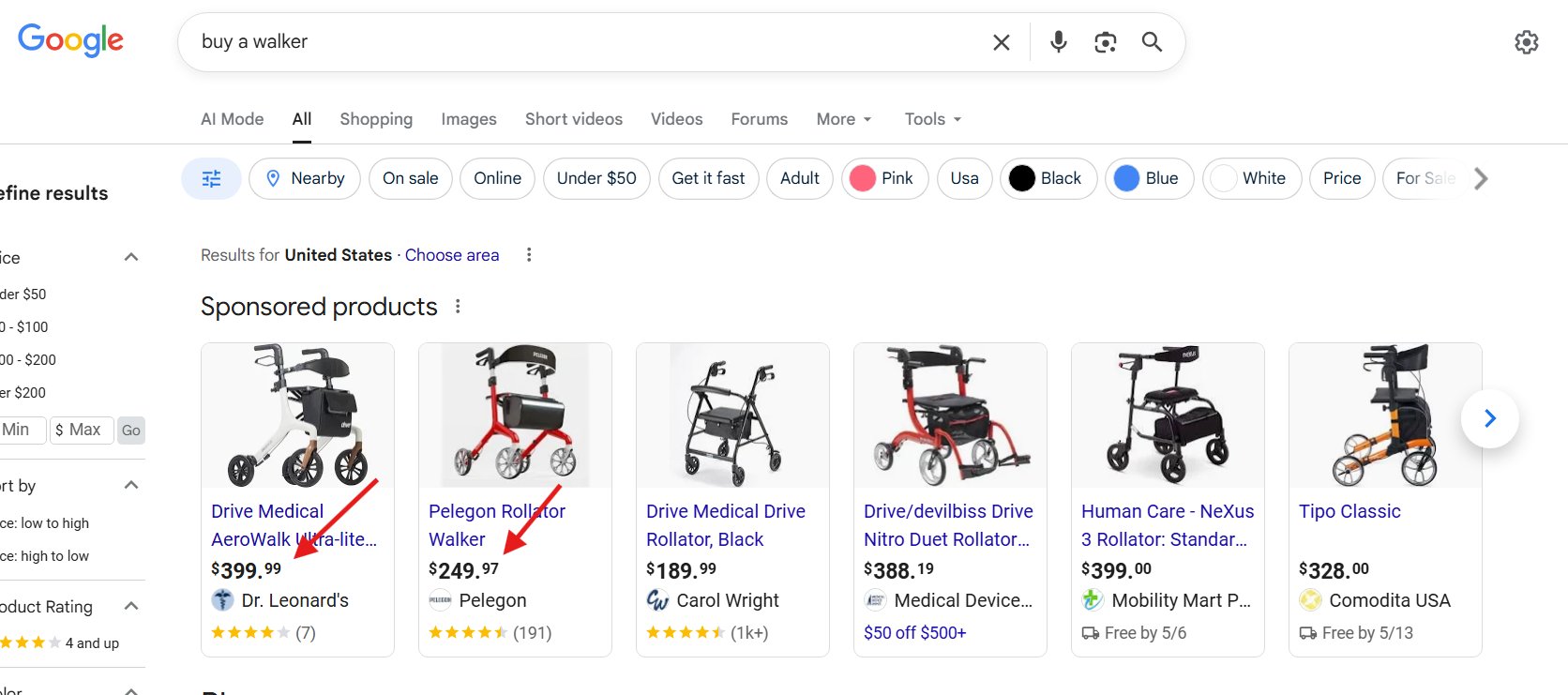 Exposant de tarification des annonces Google Shopping