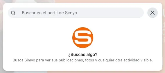 champ de recherche page Facebook