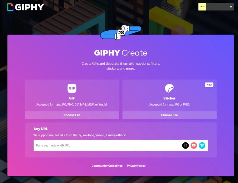 Collez le lien vidéo YouTube pour le convertir en GIF