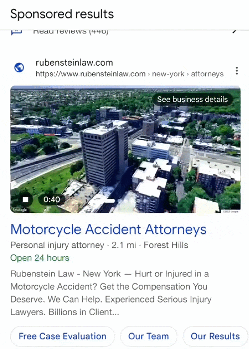 Annonces vidéo locales Google