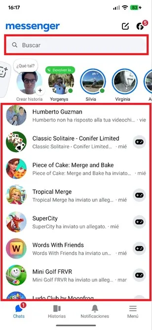 Rechercher un contact