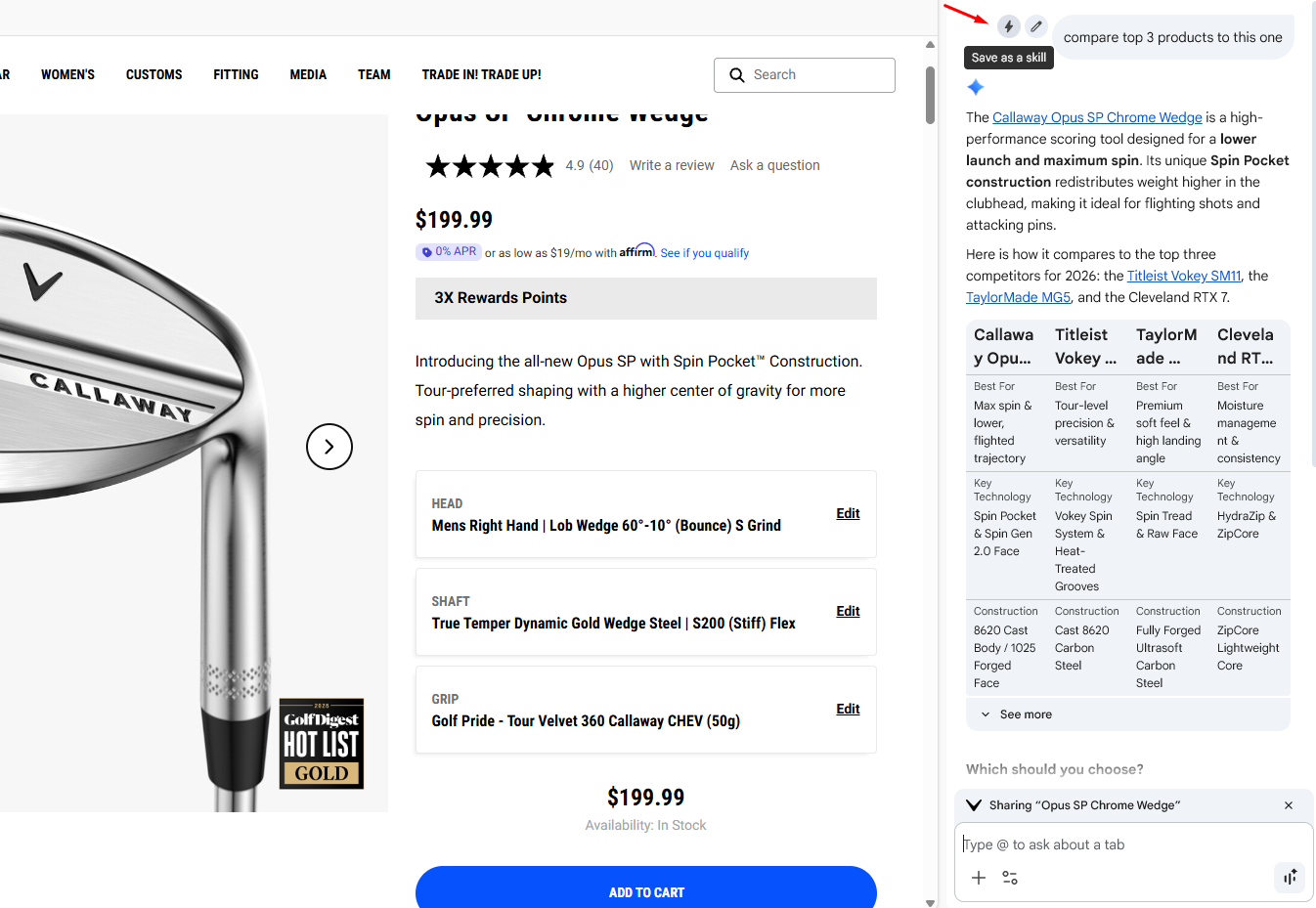 Créer une compétence dans Chrome