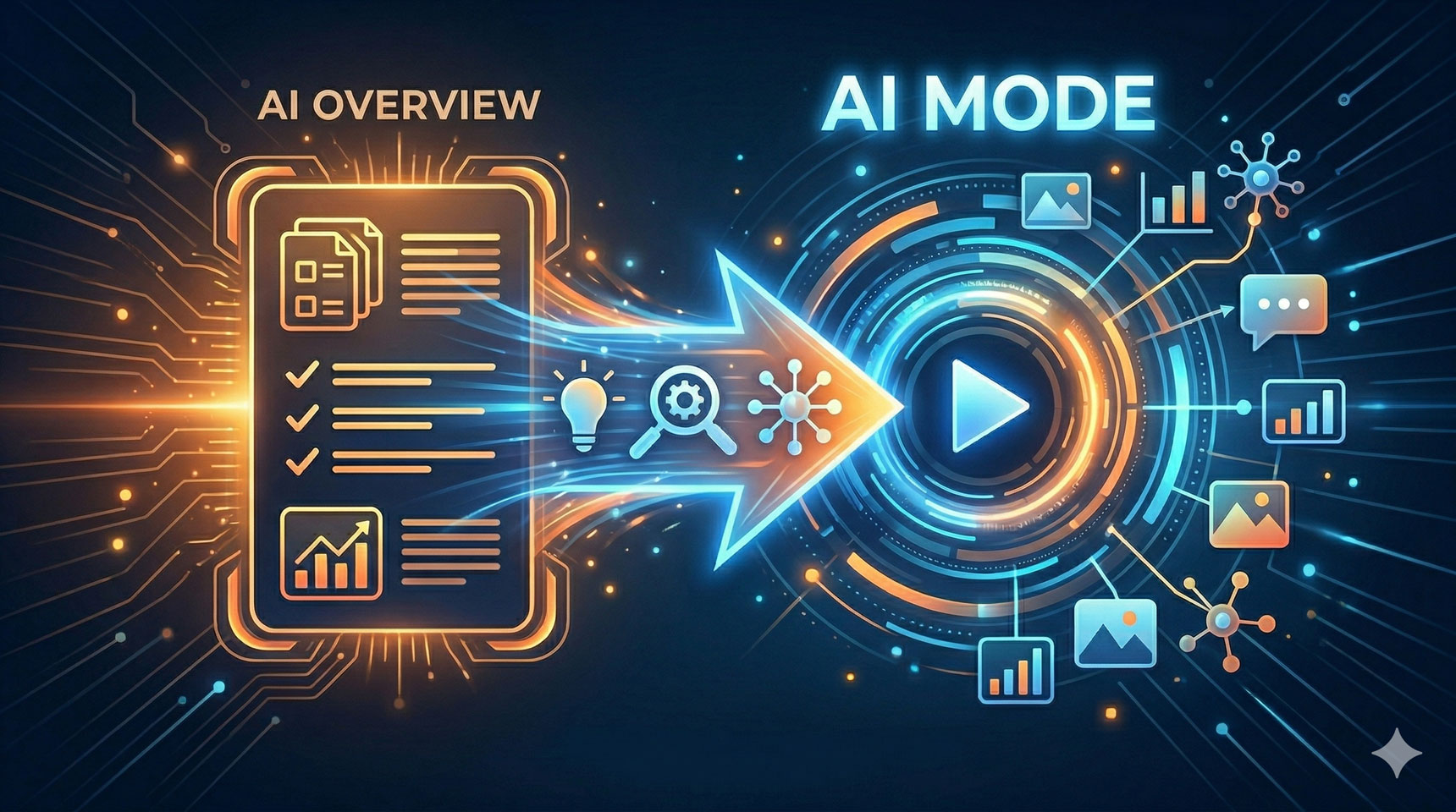 AI Overviews to AI Mode on desktop