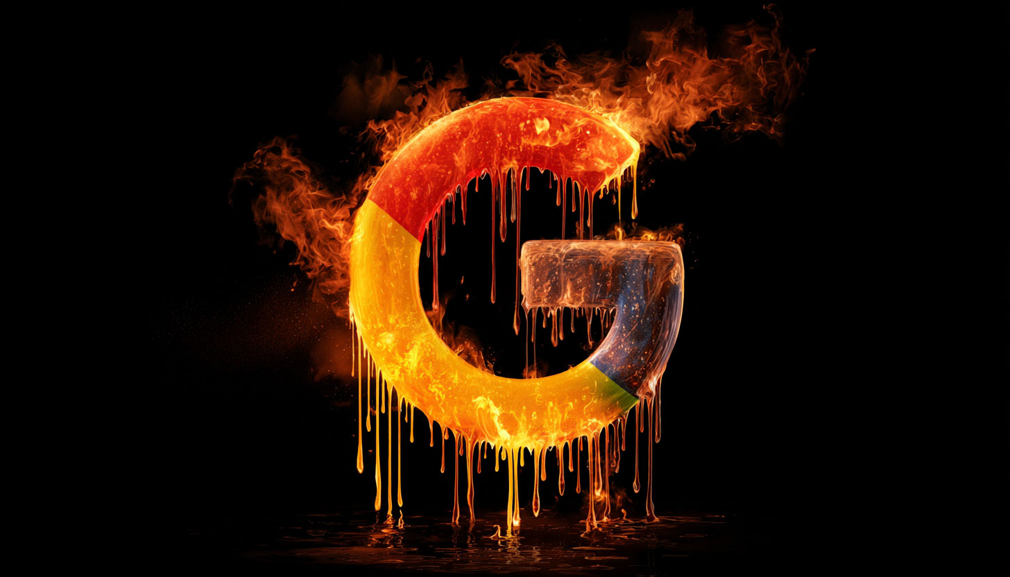 Heated Google Logo
