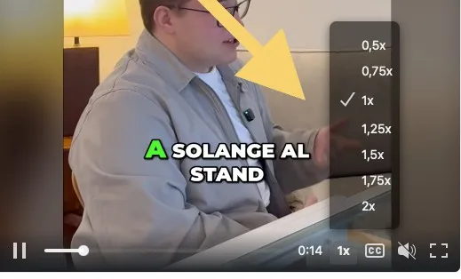 vitesse d'une vidéo sur linkedin