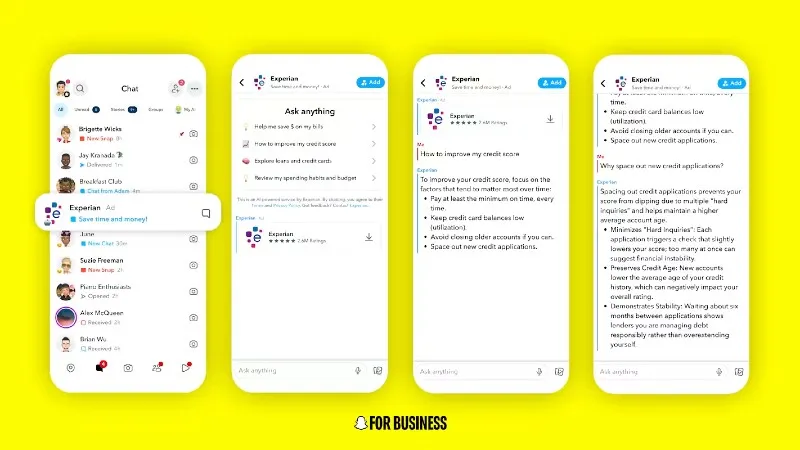 chatbot ai sponsorisé snapchat