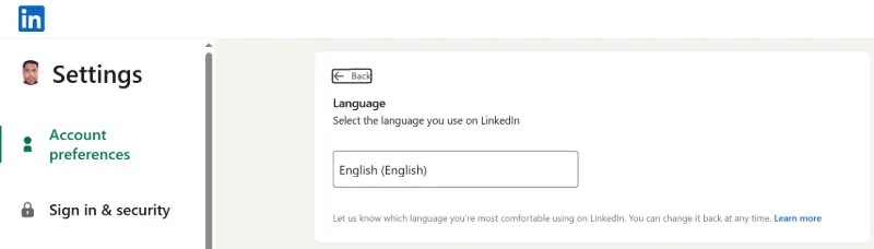 Comment choisir la langue sur la version Web de LinkedIn