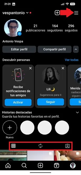 Menu Profil