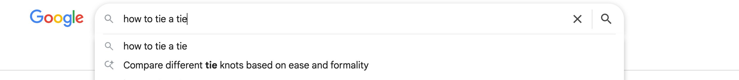 Icône de présentation de l'IA de saisie semi-automatique de Google