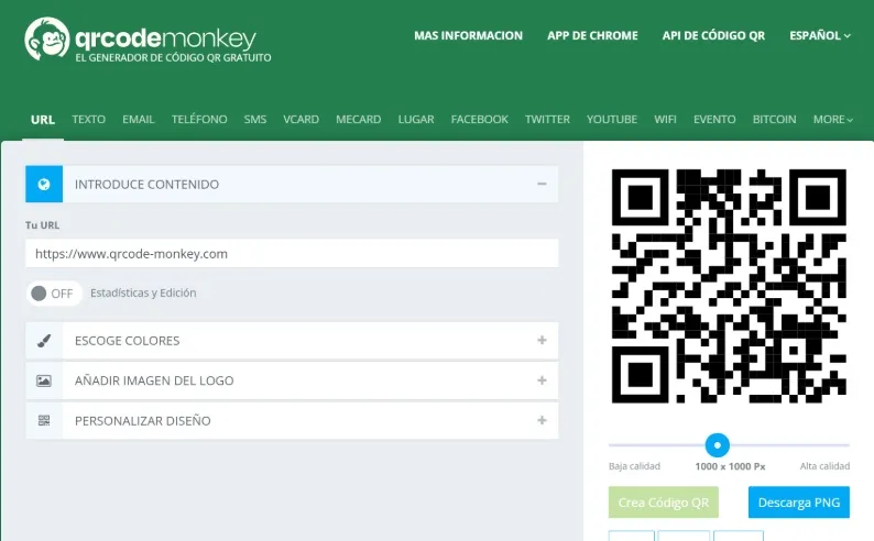 QR Monkey pour générer des codes QR