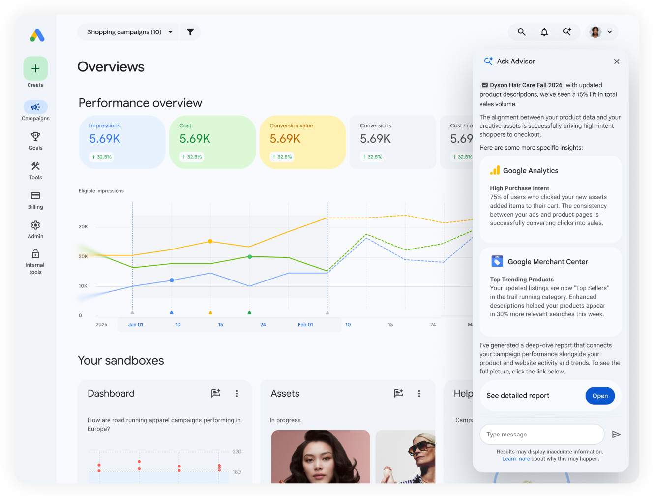 Google Demander au conseiller