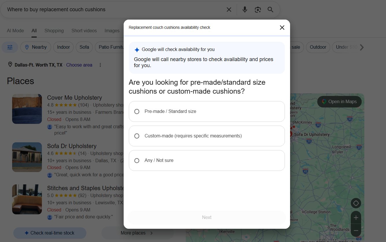 Google Local Check Stock en temps réel2