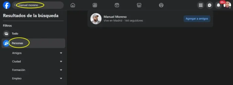 Comment trouver des amis sur Facebook en utilisant la barre de recherche principale