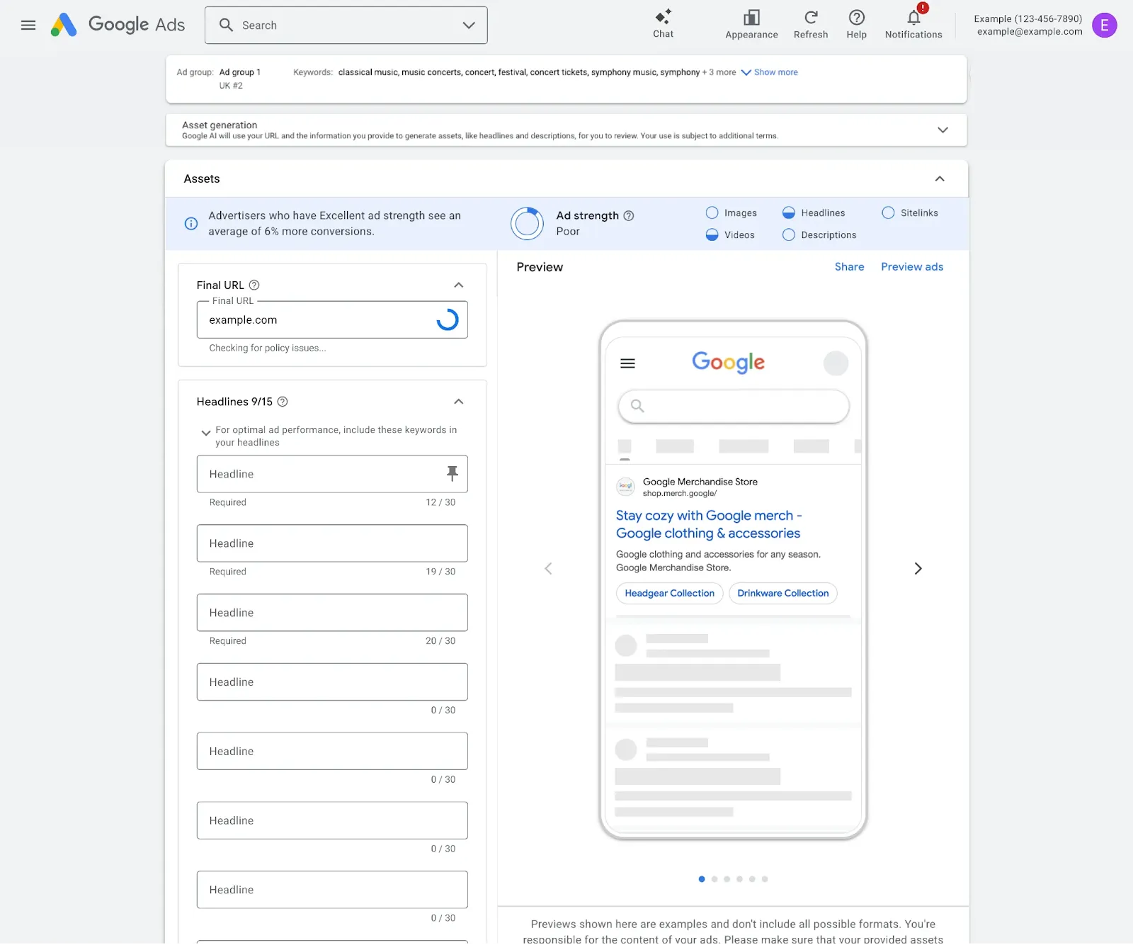 Examens des politiques en temps réel de Google Ads