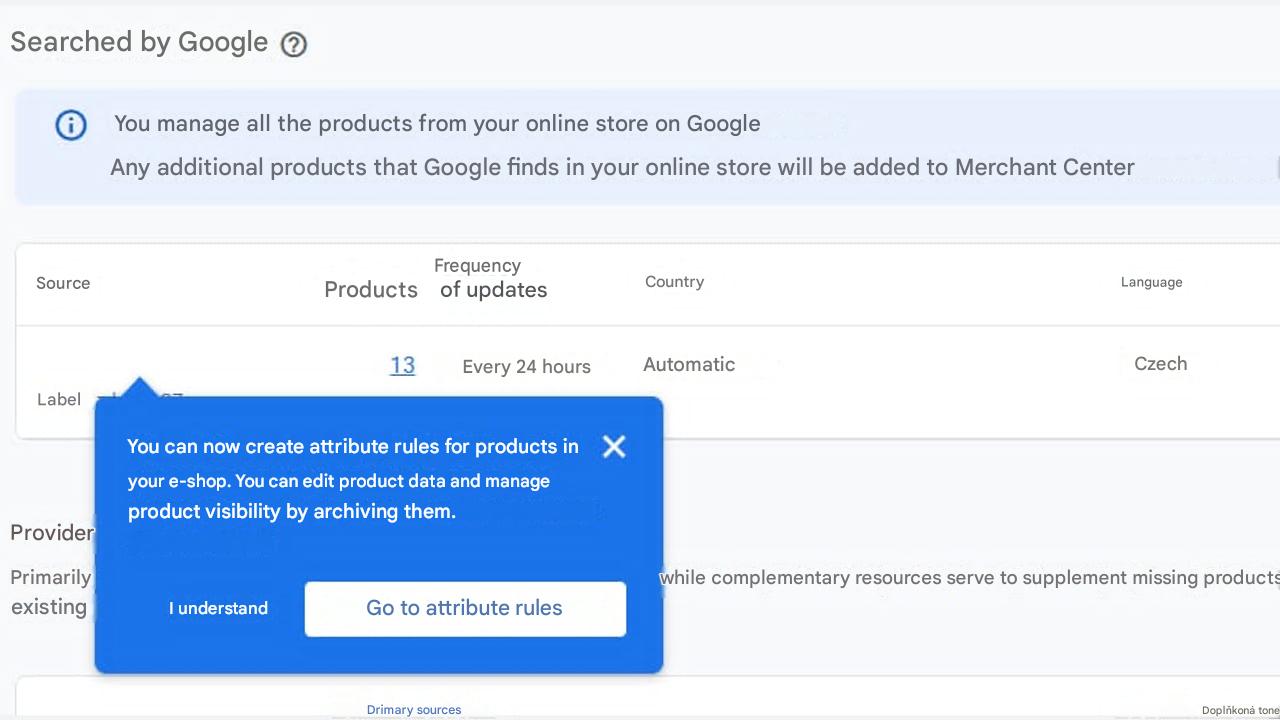 Attributs de Google Merchant Center traduits
