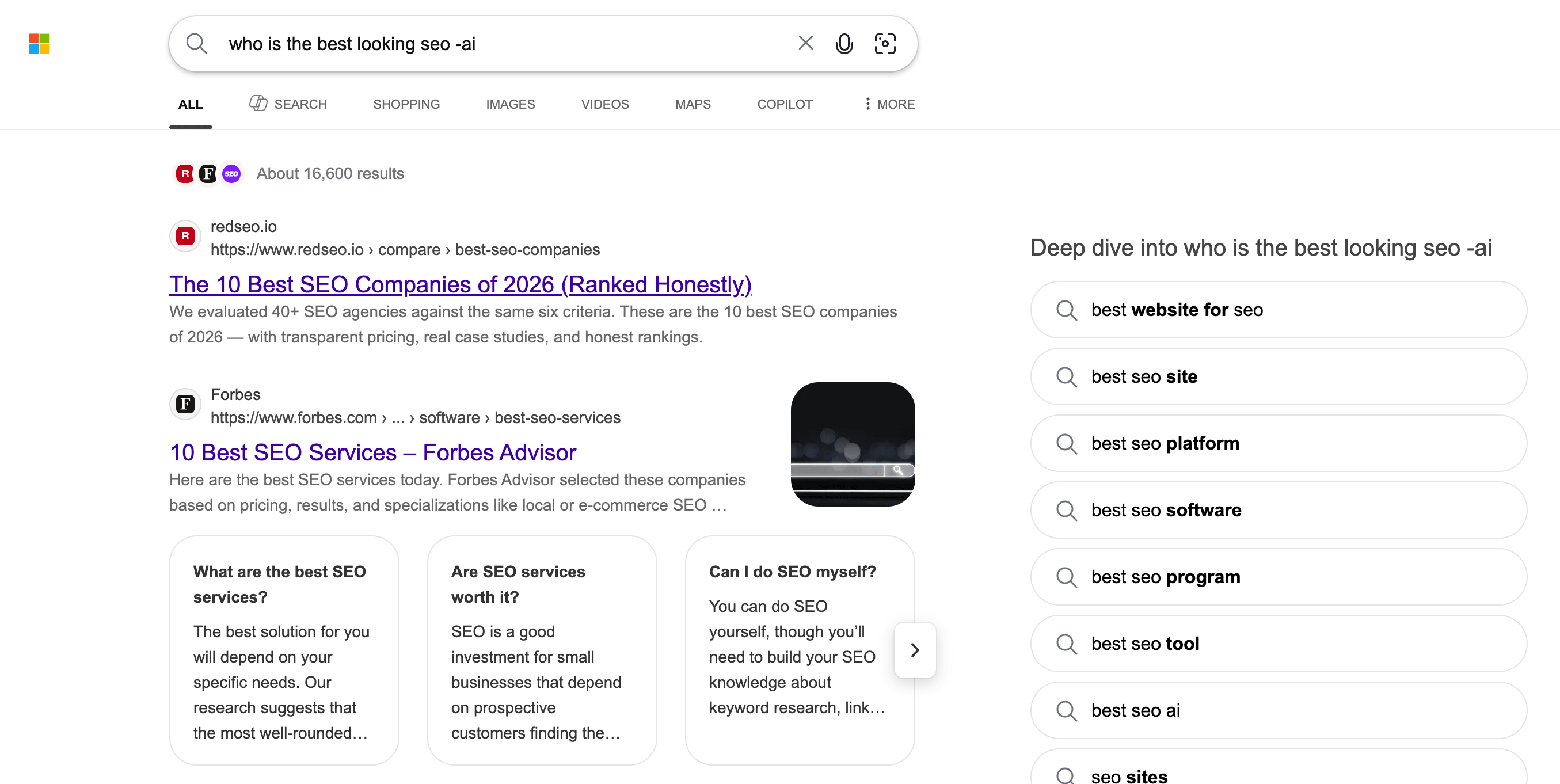 Bing sans Copilot Ai