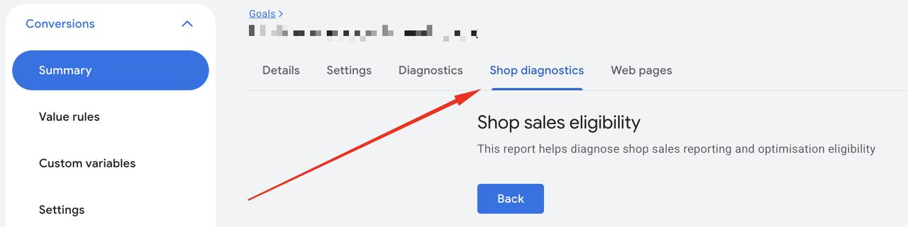 Diagnostic de la boutique Google Ads