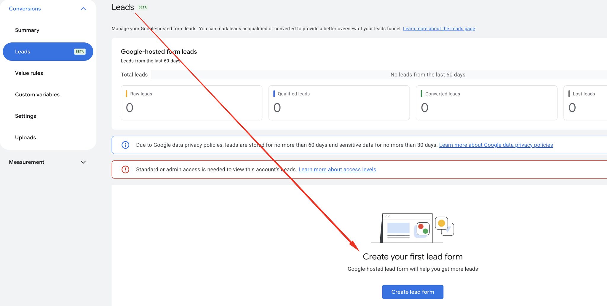 Formulaires hébergés par Google Formulaire de prospects en direct