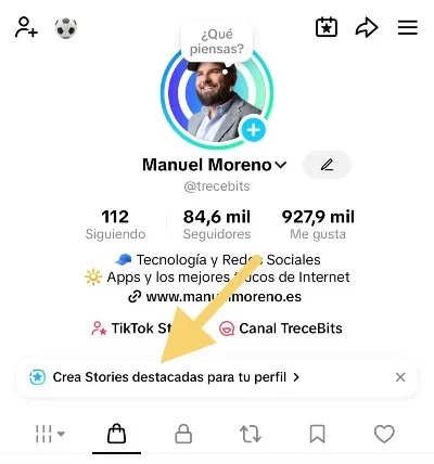 créer une histoire en vedette sur TikTok