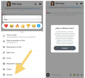 supprimez le message Snapchat en appuyant sur