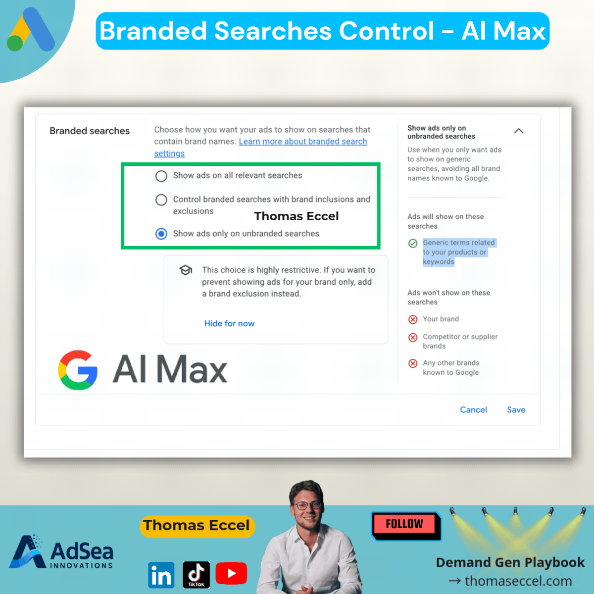 Recherches de marque Google Ads