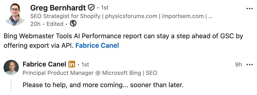 Commentaire Linkedin